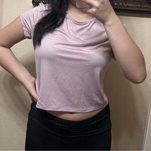 H&M Women's Pink Short Sleeve Top
